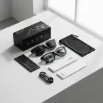 Lunettes intelligentes E02C avec caméra 8MP et audio Bluetooth