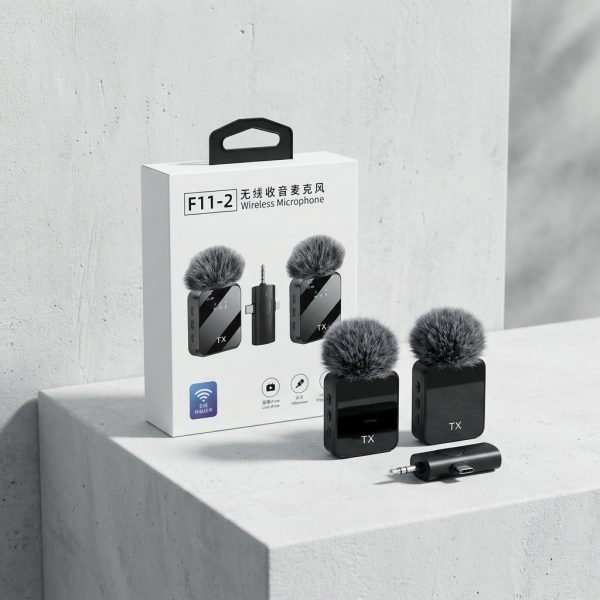 Microphone sans fil F11-2 double émetteur avec récepteur